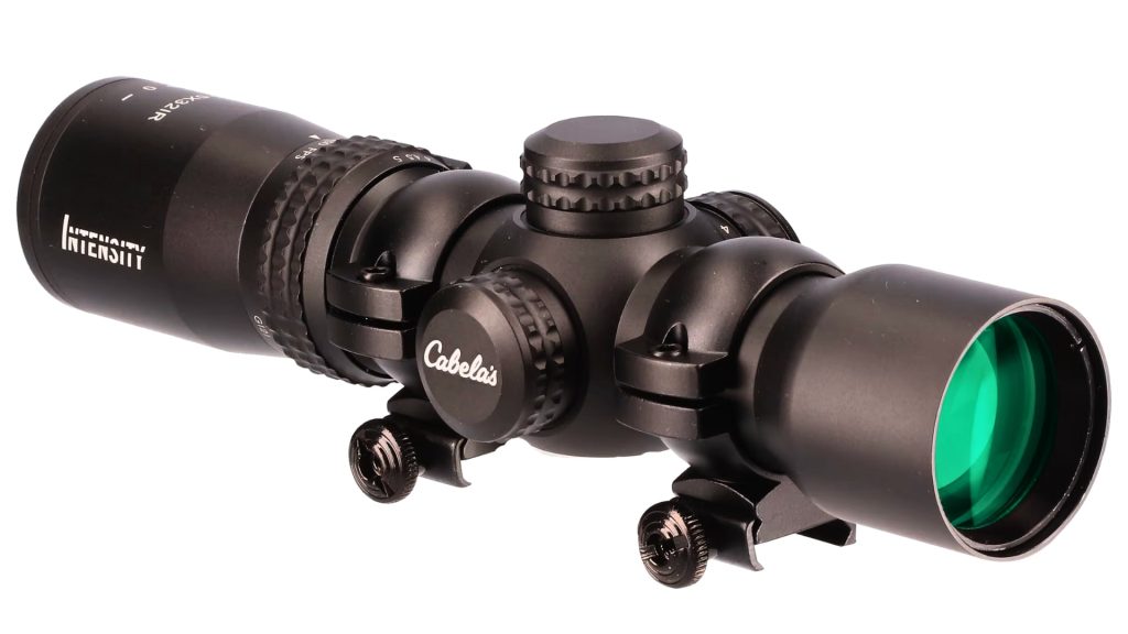 The Cabela's Intensity 1.5-5x32 Illuminated Crossbow Scope is one of the best crossbow scopes