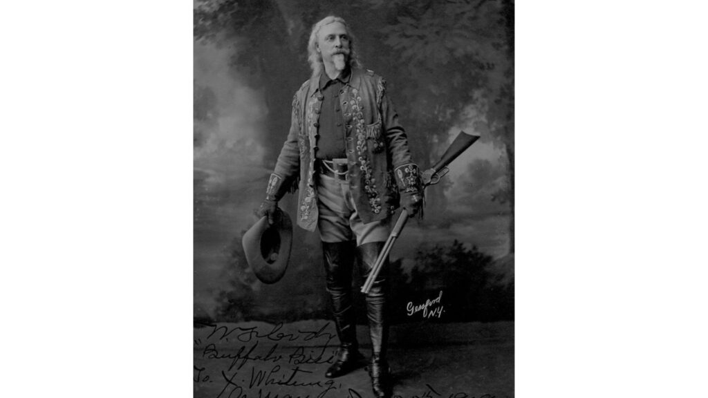 Buffalo Bill with a lever action rifle